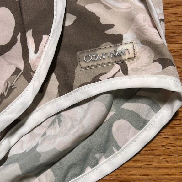 Calvin Klein Brown and Cream Athletic Shorts - Picture 2 of 4